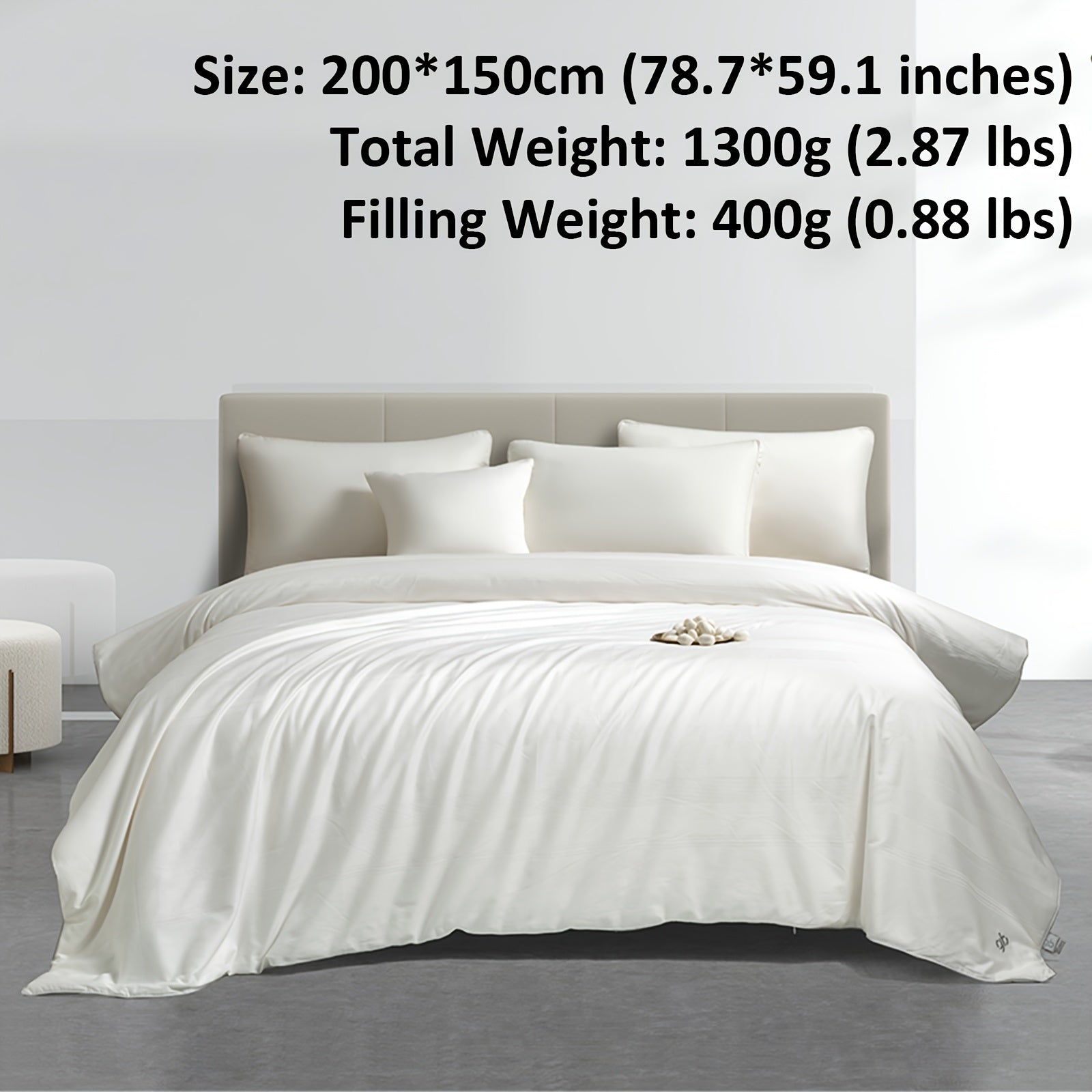 Luxury 100% Mulberry Silk Comforter Suitable for All-Season Use, Breathable Skin-Friendly Duvet Insert with Visible Window, Suitable for Bedroom Guest Room Bedding, Multiple Styles & Sizes, Visible Window for Bed Layer Monitoring