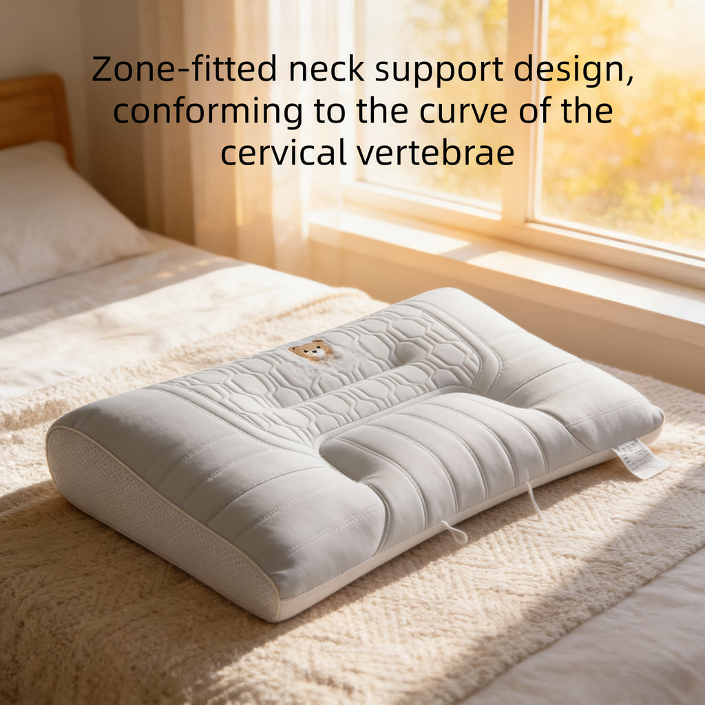 (2pcs) Cooling Ice Silky Fiber Fabric Air-Conditioned Room Neck Pillow Insert, Summer Breathable with Scientifically Zoned Support for Deep Sleep, Universal for Adults. A Great Gift for Family and Friends to Ensure a Good Night's Sleep