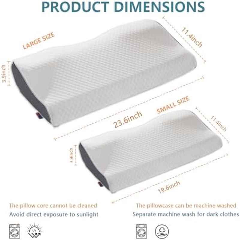 Neck Support Pillow for Sleep - Ortho for Alleviating Neck And Shoulder Discomfort, Medium Firm Ergonomic Design for Back, Stomach, And Side Sleepers (Small Size)