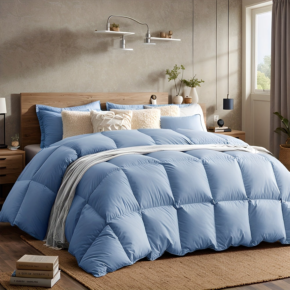 All-season Luxury Goose Down Comforter, Super Soft 700 Fluff, Breathable And Warm Hotel Fluffy, No Fluff
