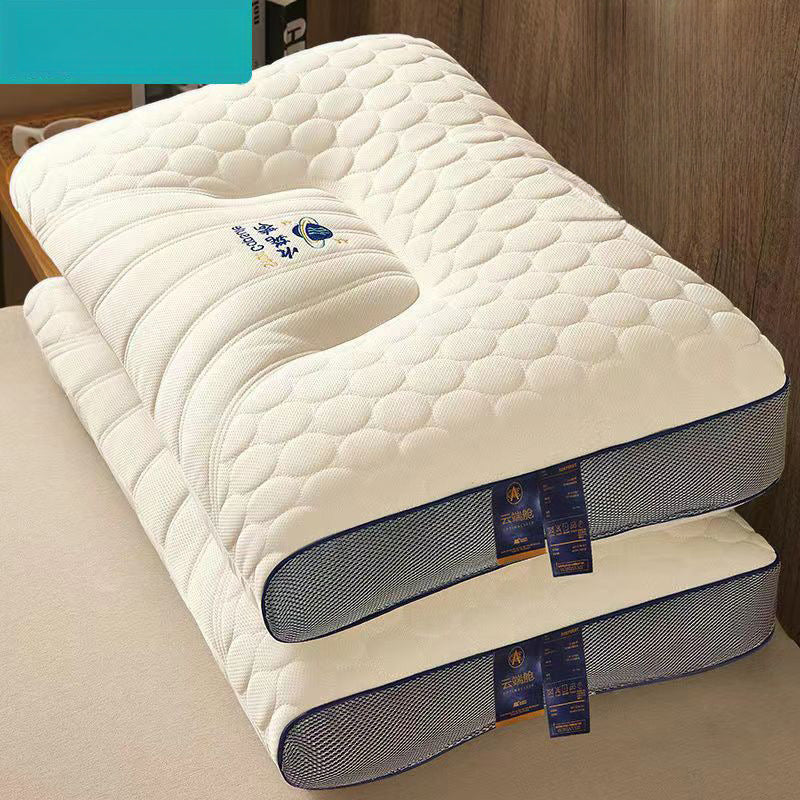 2026 New Pillow Non Collapse Pillow Core Neck Pillow Adult Home Latex Pillow Fiber Pillow Core Cervical Support Pillow Anti Collapse Pillow Core Latex Pillow Core Fiber Pillow Core Home Neck Pillow 4 Seasons Universal
