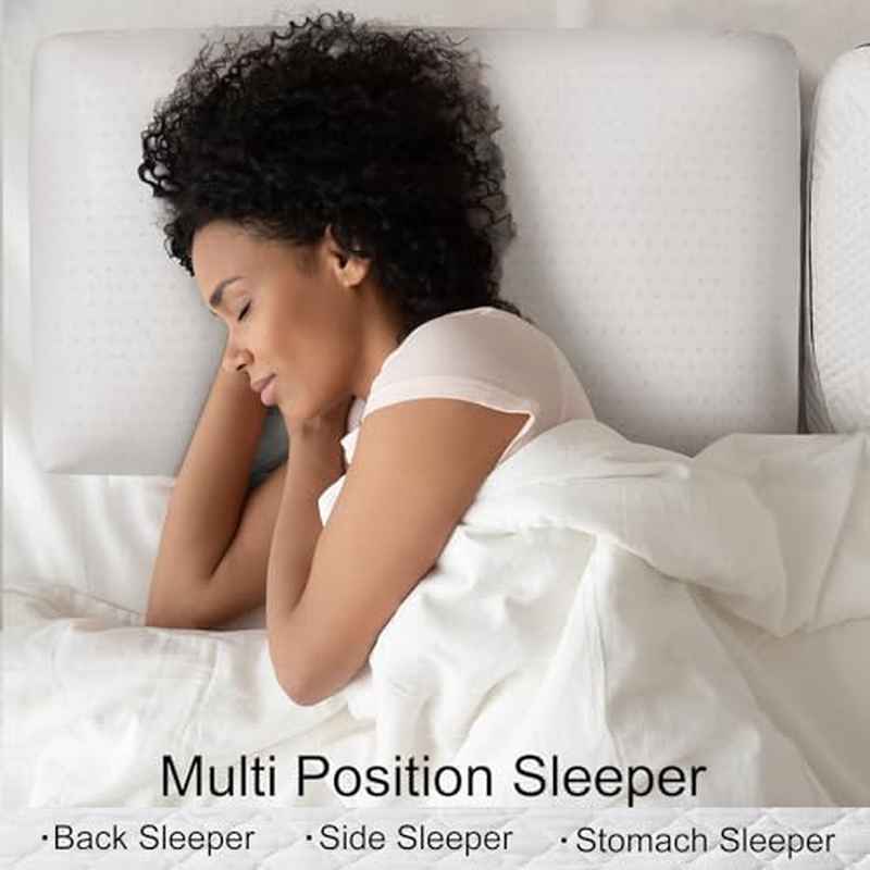 Talalay Latex Pillow Made from Materials, Offering Luxurious Medium Support Suitable for Side, Back, And Stomach Sleepers, Featuring Extra Soft Latex Foam And a Removable Cover