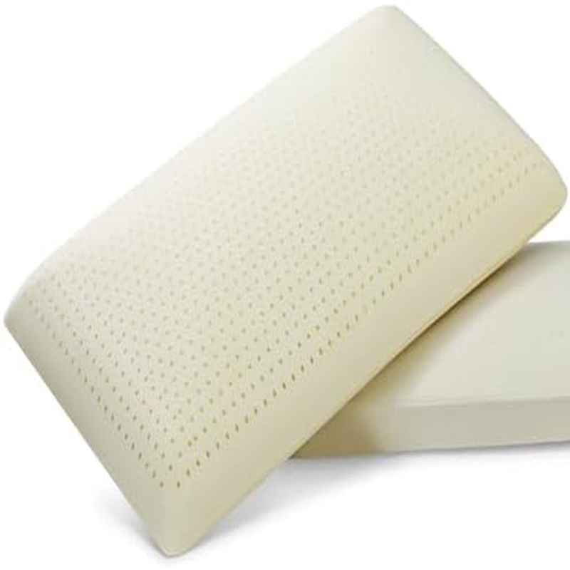 Talalay Latex Pillow Made from Materials, Offering Luxurious Medium Support Suitable for Side, Back, And Stomach Sleepers, Featuring Extra Soft Latex Foam And a Removable Cover