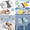 Bespillow Relief Cervical Neck Pillow for Sleep - Ergonomic Pillow Suitable for Side\u002FBack\u002FStomach Sleepers with Cooling Cover, Latex Filling & Machine-Washable, CertiPUR-\u002F Spinal Pillow