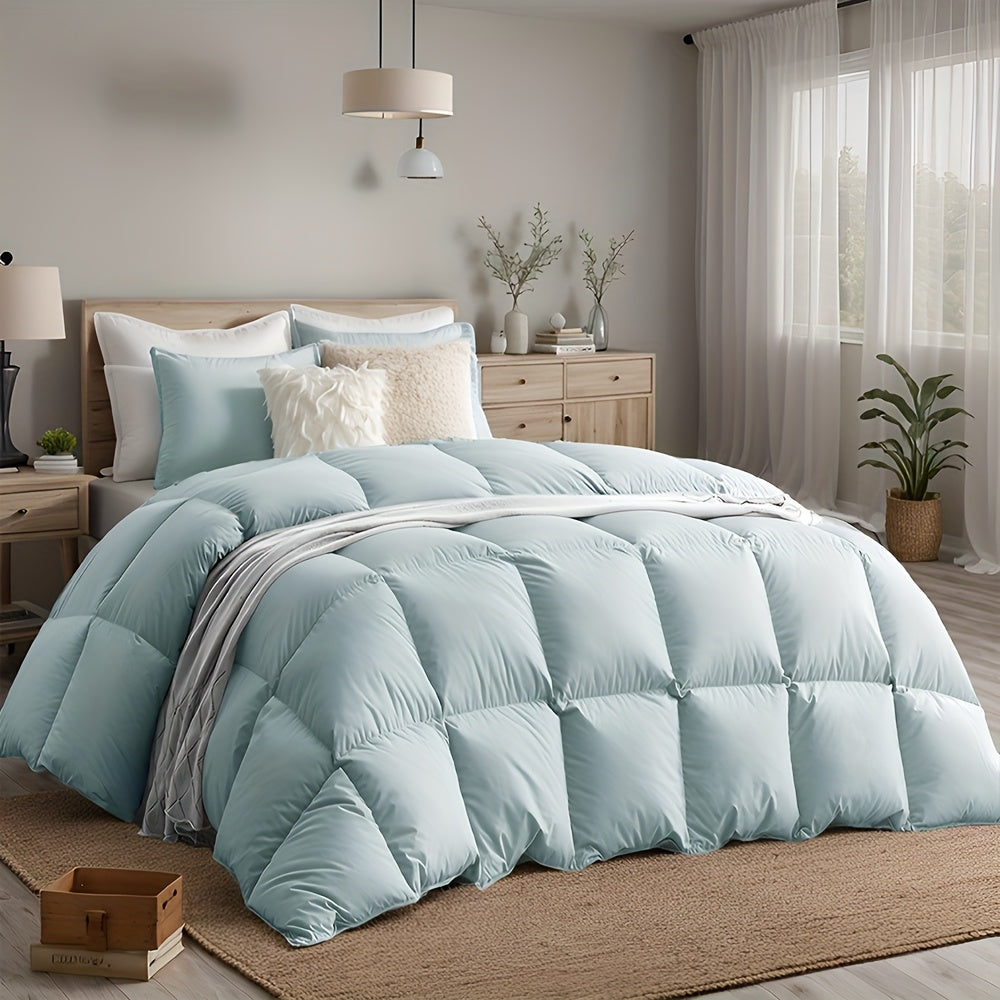 All-season Luxury Goose Down Comforter, Super Soft 700 Fluff, Breathable And Warm Hotel Fluffy, No Fluff